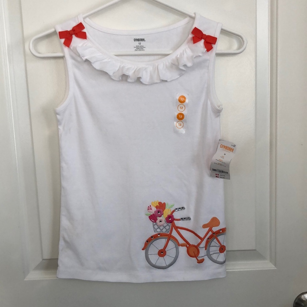 NWT Gymboree embroidered graphic tank top size 12